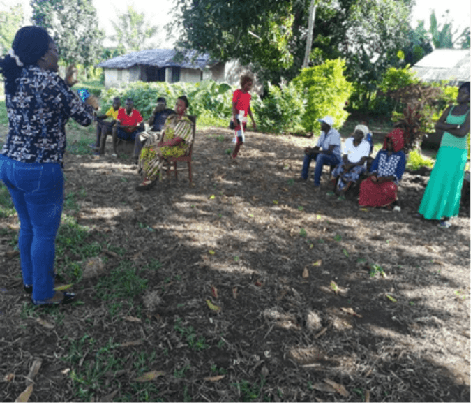 Community health education meeting with TRACH team